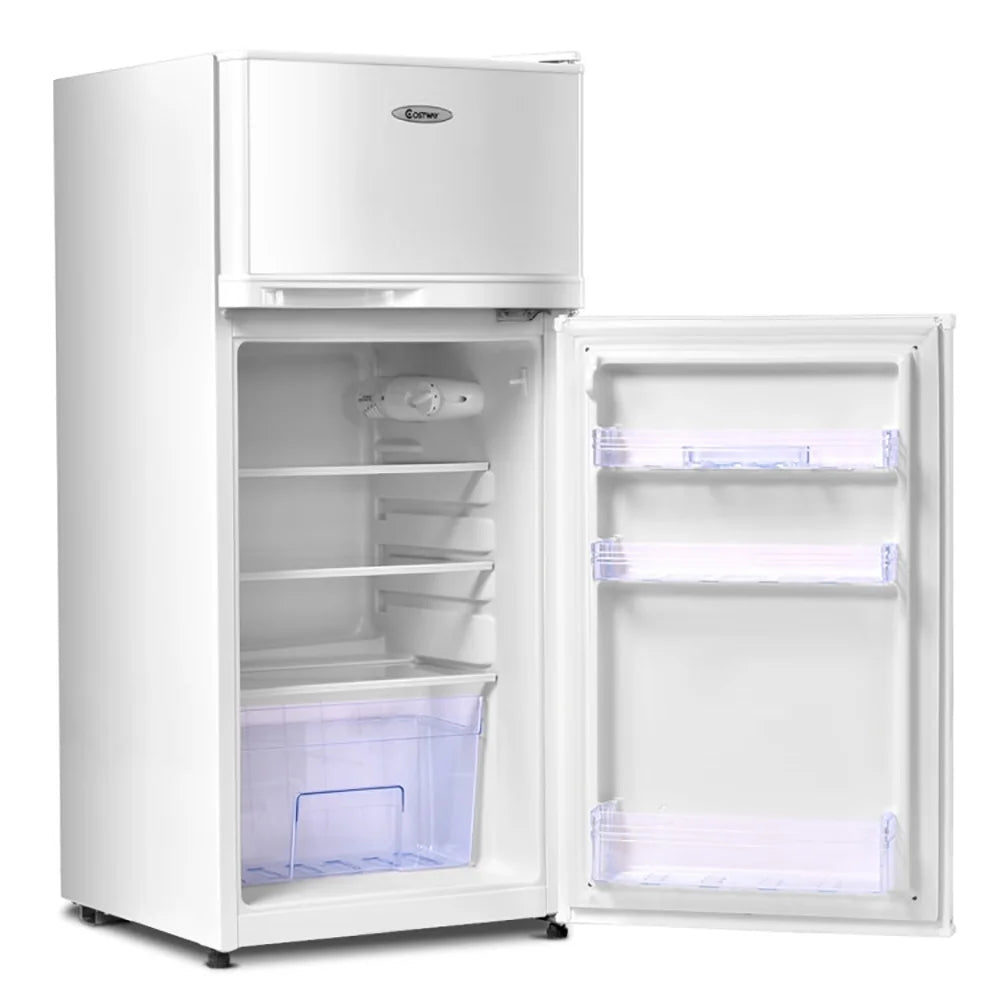 Nouveauté 2026 – Réfrigérateur compact Canddidliike 2 portes, blanc, en tôle laminée à froid, avec congélateur et thermostat réglable
