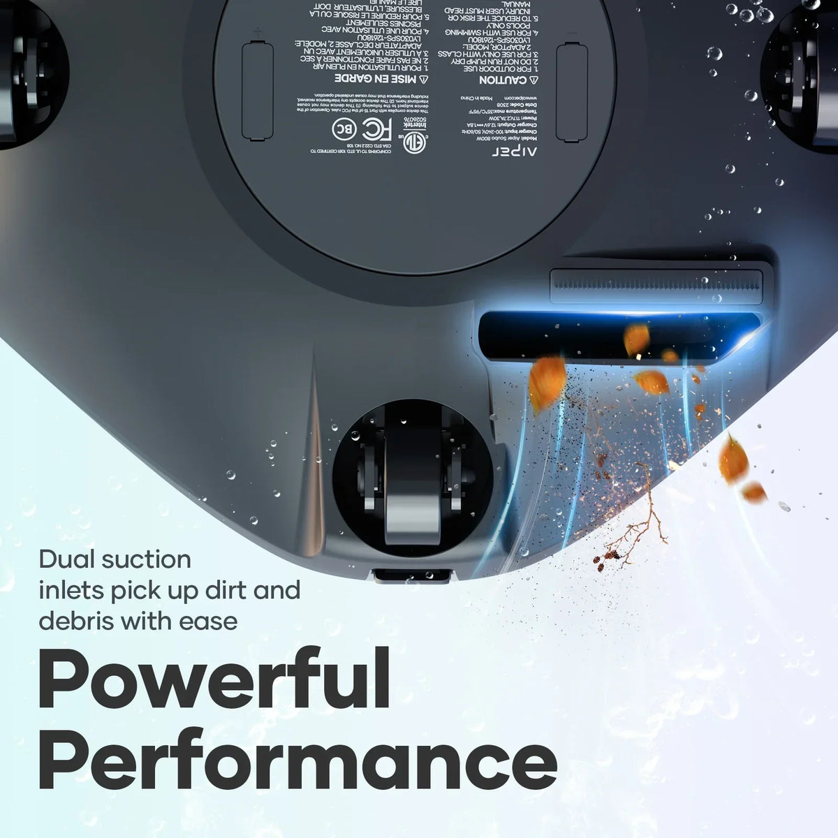 Nouveauté 2026 – Nettoyeur de piscine robotisé automatique sans fil Aiper Scuba 800W pour piscines hors sol