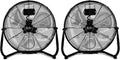 Nouveauté 2026 – Ventilateurs sur pied industriels Simple Deluxe , 45,7 cm (18 pouces), 3 vitesses, haute vélocité, robustes, silencieux, pour usage domestique et commercial, noir, lot de 2