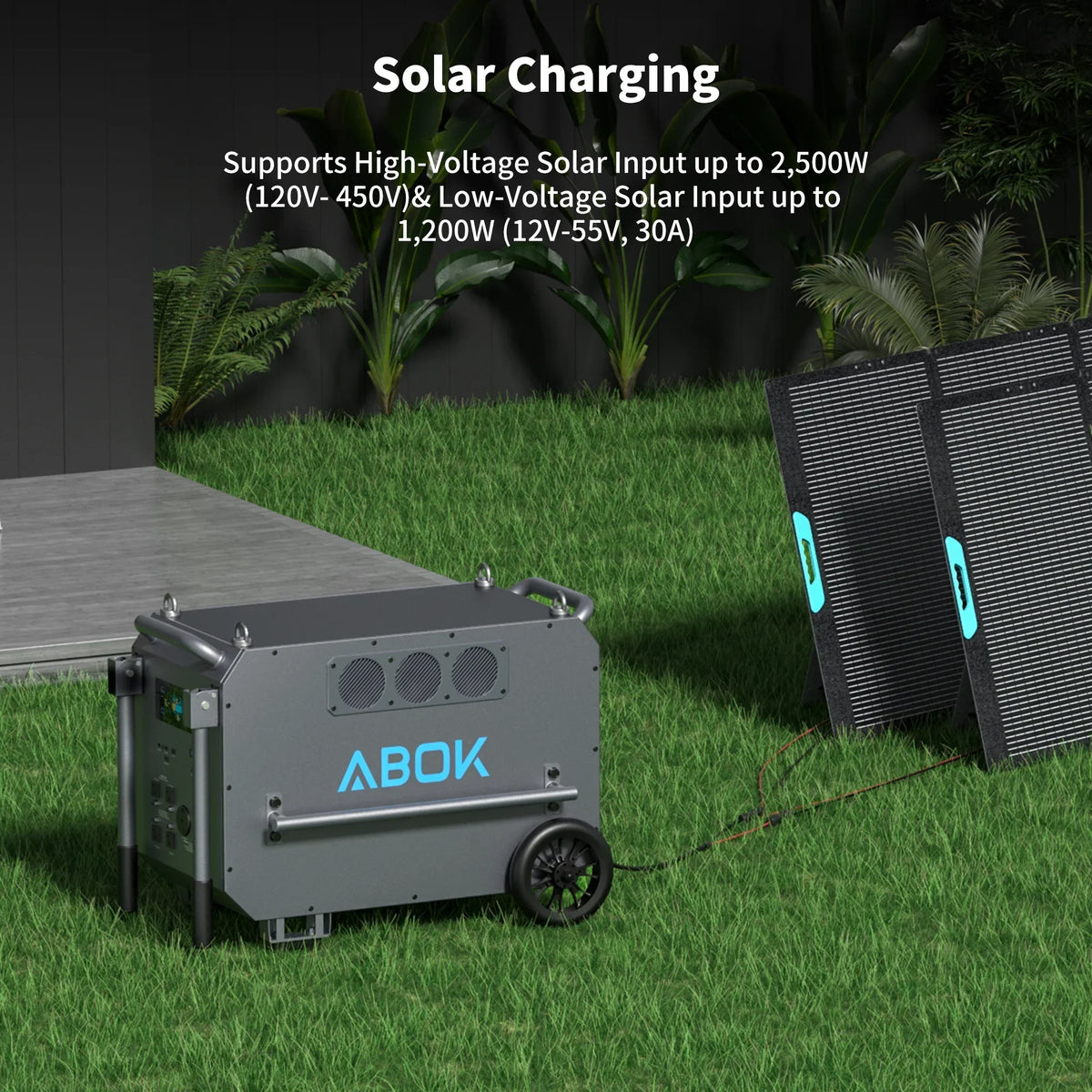 Nouveauté 2026 – Station d'alimentation portable ABOK 7200W : Batterie LiFePO4 de 9792 Wh, idéale pour les pannes de courant, les travaux intensifs et les activités de plein air comme le camping