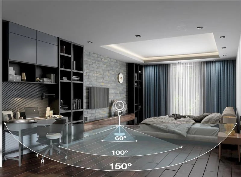 Nouveauté 2026 – Ventilateur sur pied Lasko Whirlwind 7" à 24 vitesses, mouvement orbital, débit d'air de 25 pi/s, télécommande, APDC301