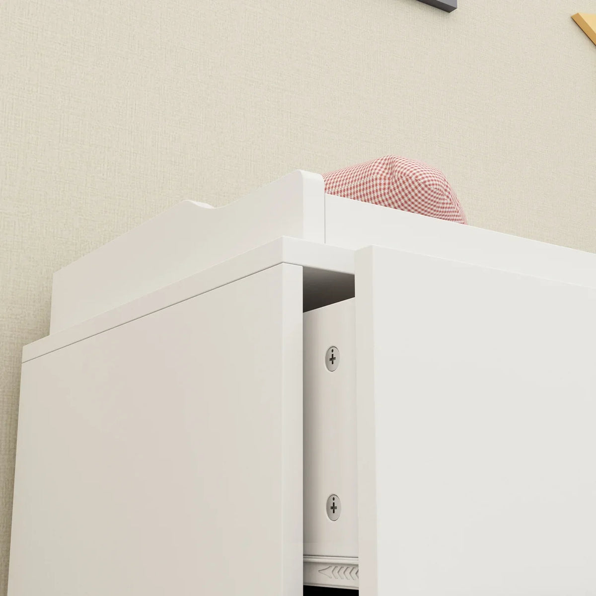Nouveauté 2026 – Table à langer/commode pour chambre de bébé OXYLIFE , 114 cm (45 po), avec 4 tiroirs et une étagère, blanche