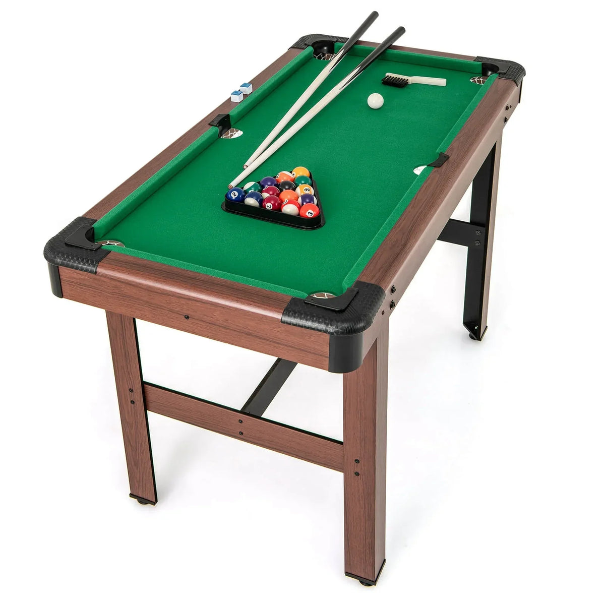 Nouveauté 2026 – Table de billard Costway 48" (122 cm) pour enfants et adultes avec jeu complet de boules, 2 queues de billard et 2 craies vertes