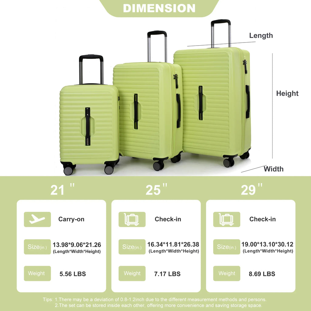 Nouveauté 2026 – Ensemble de 3 valises PAPROOS (51/61/71 cm), valise rigide légère avec port USB et crochets latéraux, bagage de voyage avec serrure TSA, valise à roulettes rigide pour l'école et les voyages, rose