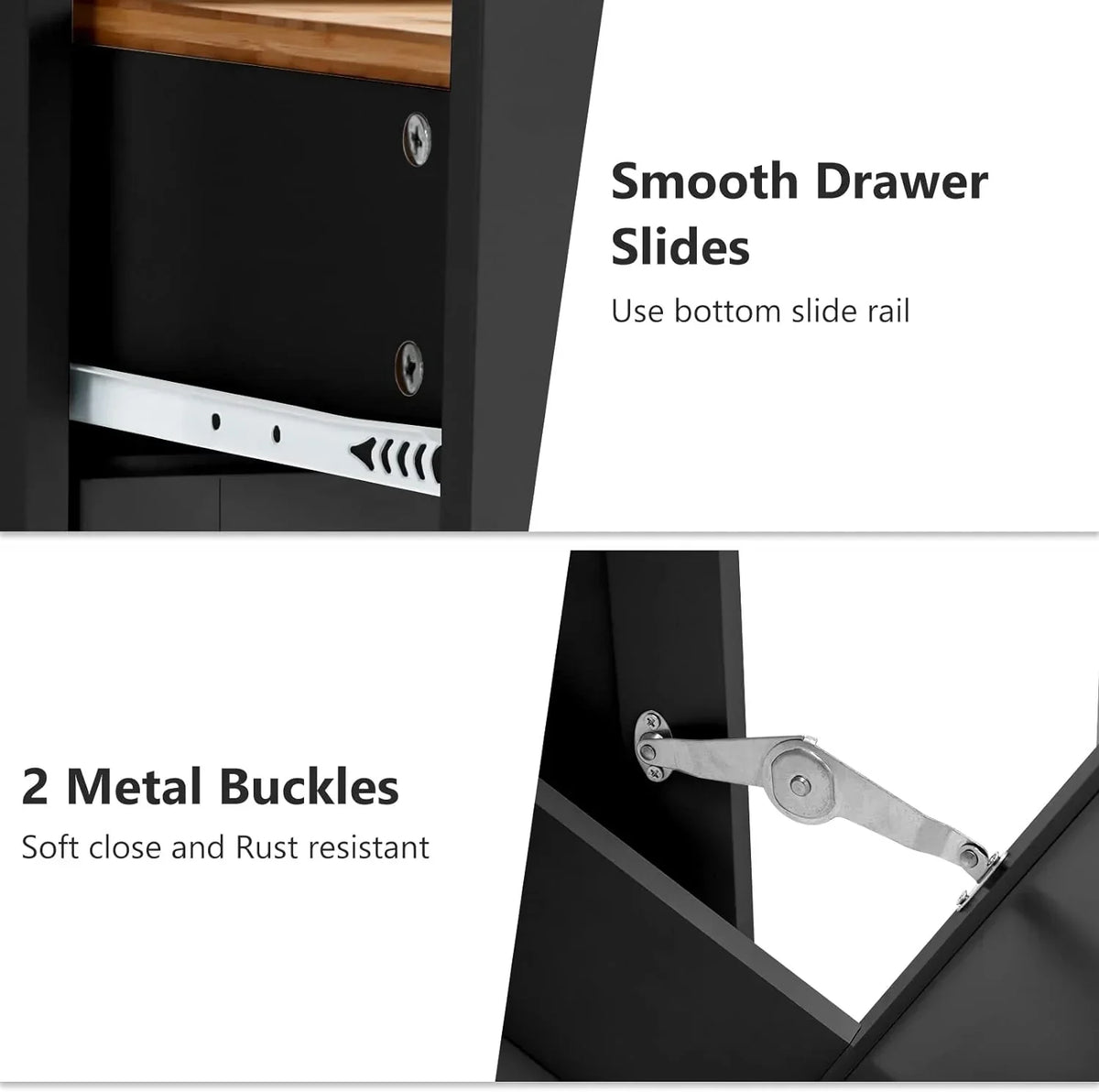 Nouveauté 2026 – Armoire à poubelles double basculante Hlivelood , 75 litres, résistante aux animaux, avec panier à linge et planche à découper, et tiroirs de rangement escamotables pour le tri des déchets en bois
