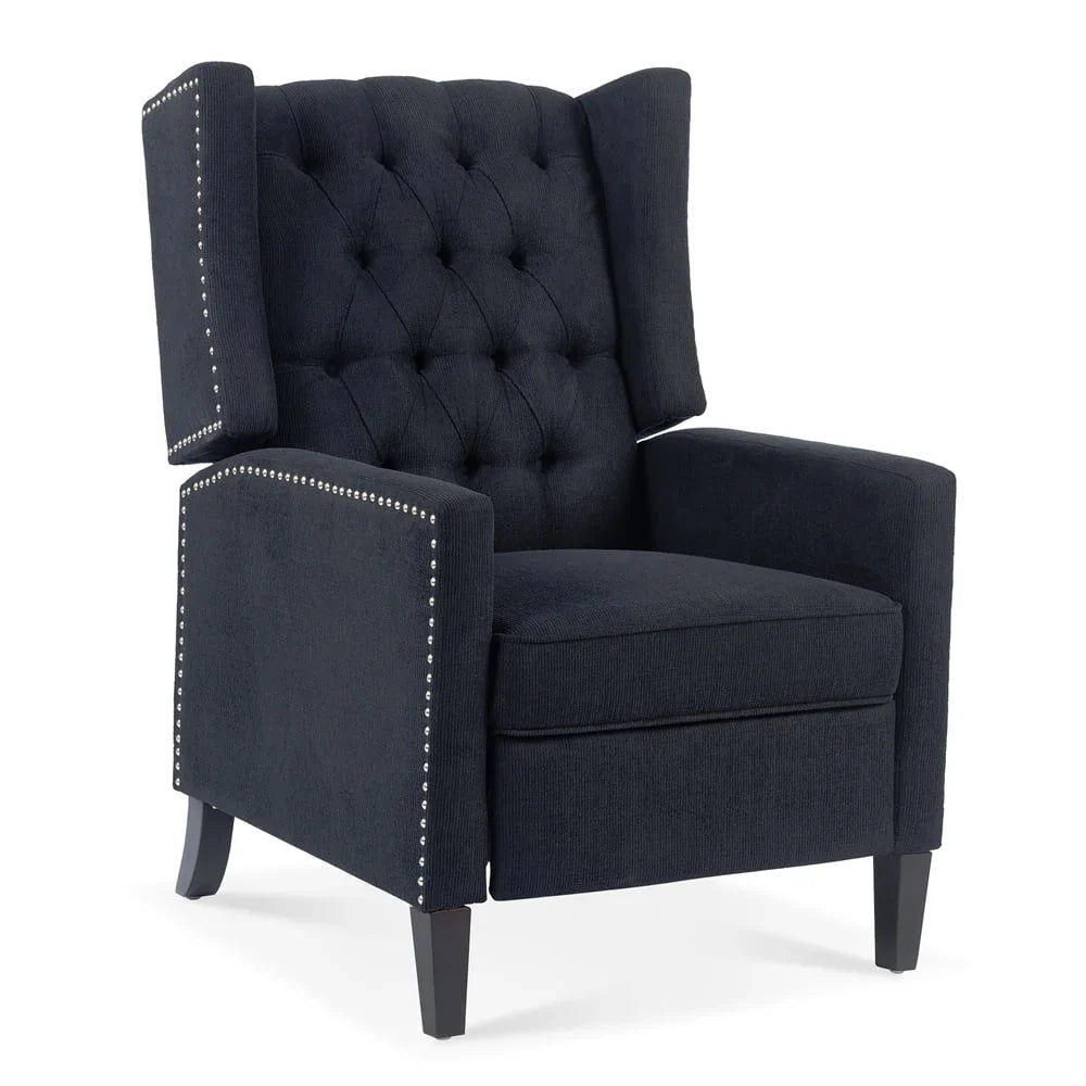 Nouveauté 2026 – Fauteuil d'appoint Triple Tree Modern en tissu, mousse et bois massif, imprimé, garniture cloutée, beige