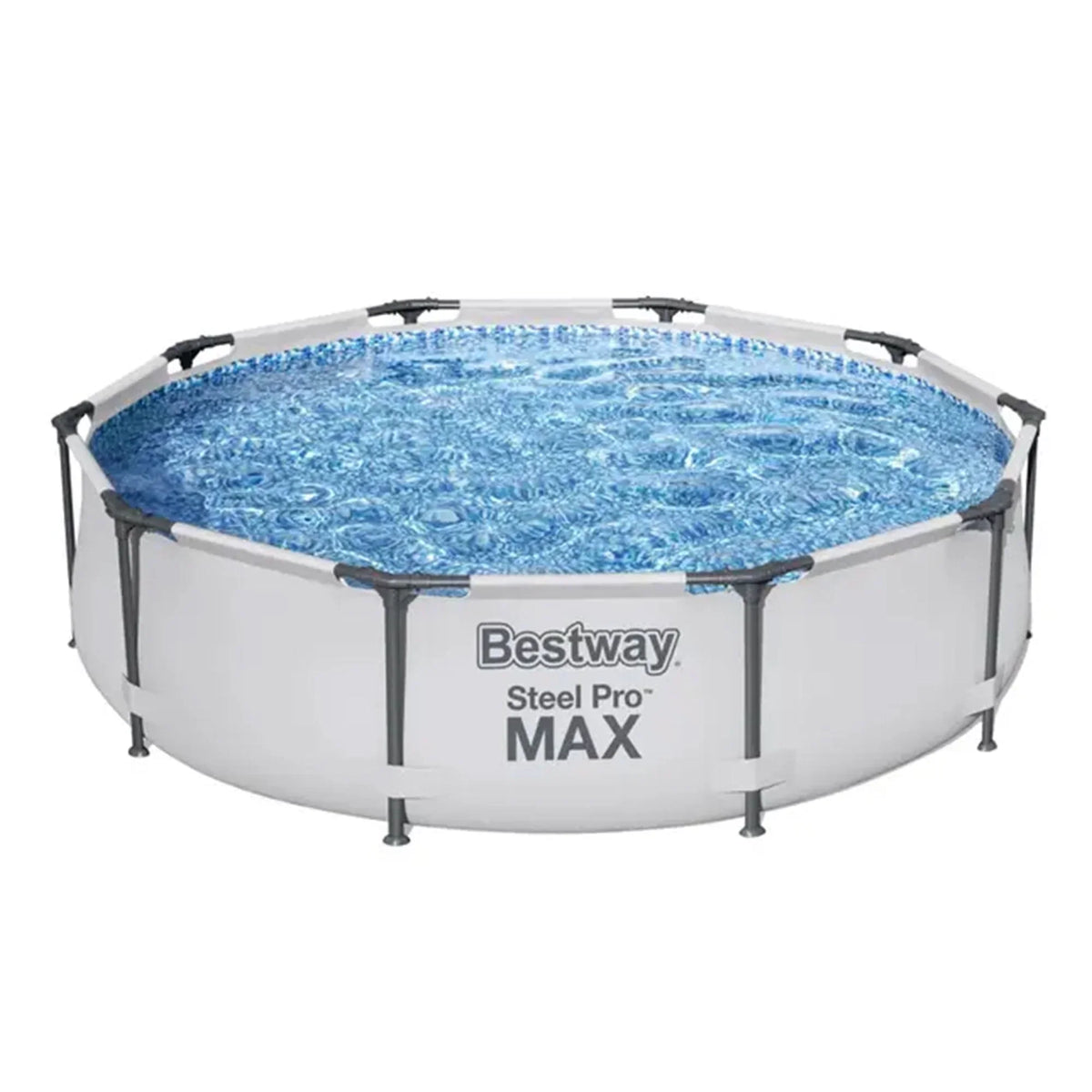 Nouveauté 2026 – Piscine hors sol extérieure Bestway Steel Pro MAX 10'x30" avec pompe, structure métallique, ronde