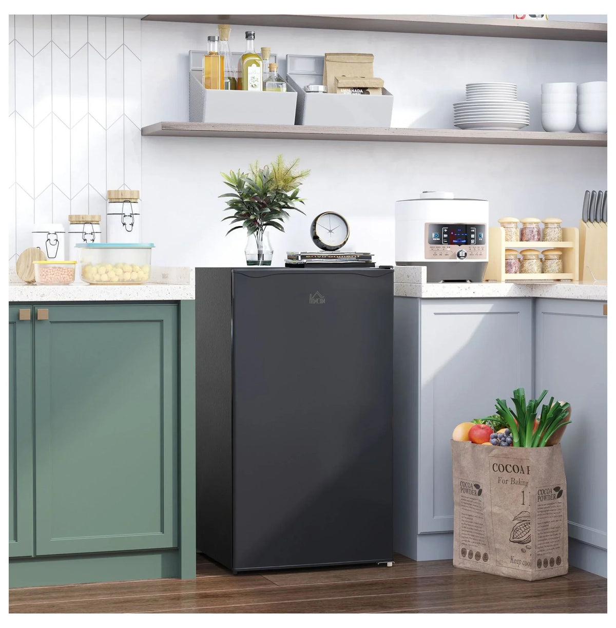Nouveauté 2026 – Mini-réfrigérateur avec congélateur , réfrigérateur compact de 90 litres (3,2 pi³) pour chambre, dortoir, appartement - Thermostat réglable, porte réversible, noir