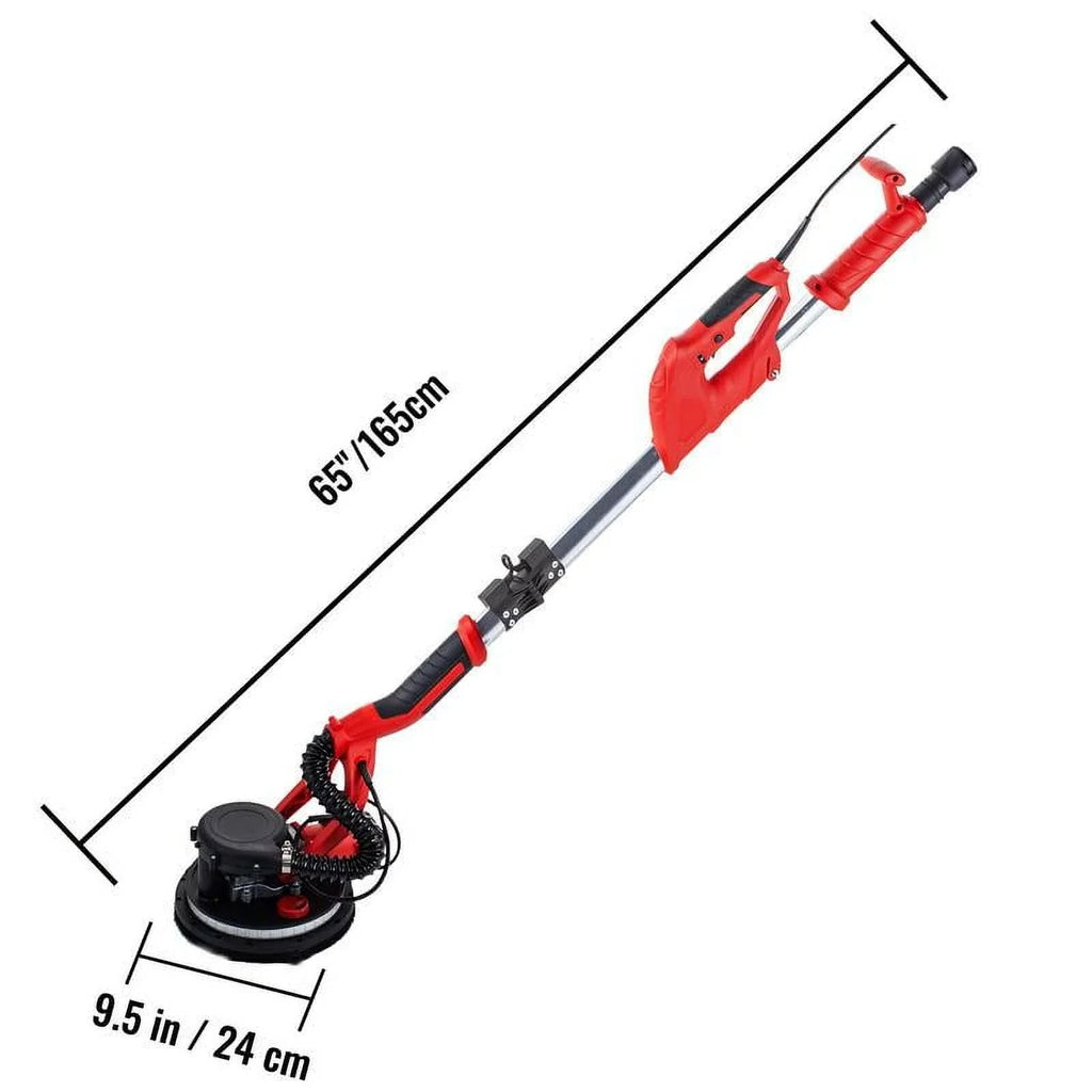 Nouveauté 2026 – Ponceuse à plaques de plâtre Drywall , 850 W, électrique, avec éclairage LED et sac d'aspiration, vitesse variable 800-1750 tr/min, pliable, avec poignée télescopique