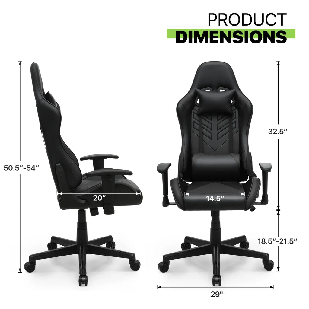 Nouveauté 2026 – Chaise de jeu ergonomique Magshion , chaise de jeu confortable, chaise de bureau en cuir, chaise de jeu pivotante et réglable, bleue