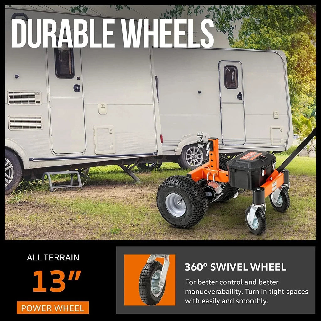 Nouveauté 2026 – Remorque motorisée SuperHandy avec pneus de remorquage - 24 V, capacité de remorquage de 1633 kg, poids sur la boule d'attelage de 272 kg