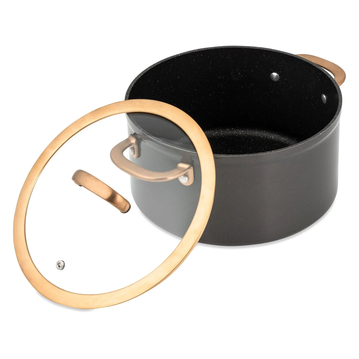 Nouveauté 2026 – Batterie de cuisine antiadhésive 12 pièces Thyme & Table Supreme , casseroles et poêles - Bronze