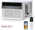 Nouveauté 2026 – Climatiseur de fenêtre 8000 BTU à poser sur le rebord de fenêtre, jusqu'à 370 pi² (34 m²), avec télécommande et application