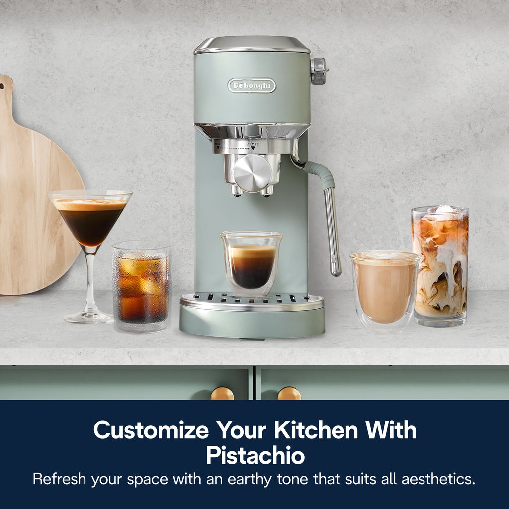 Nouveauté 2026 – Machine à expresso De’Longhi Dedica Duo , format compact avec mousseur intégré pour latte art, expresso, café infusé à froid, lattes et plus encore, acier inoxydable