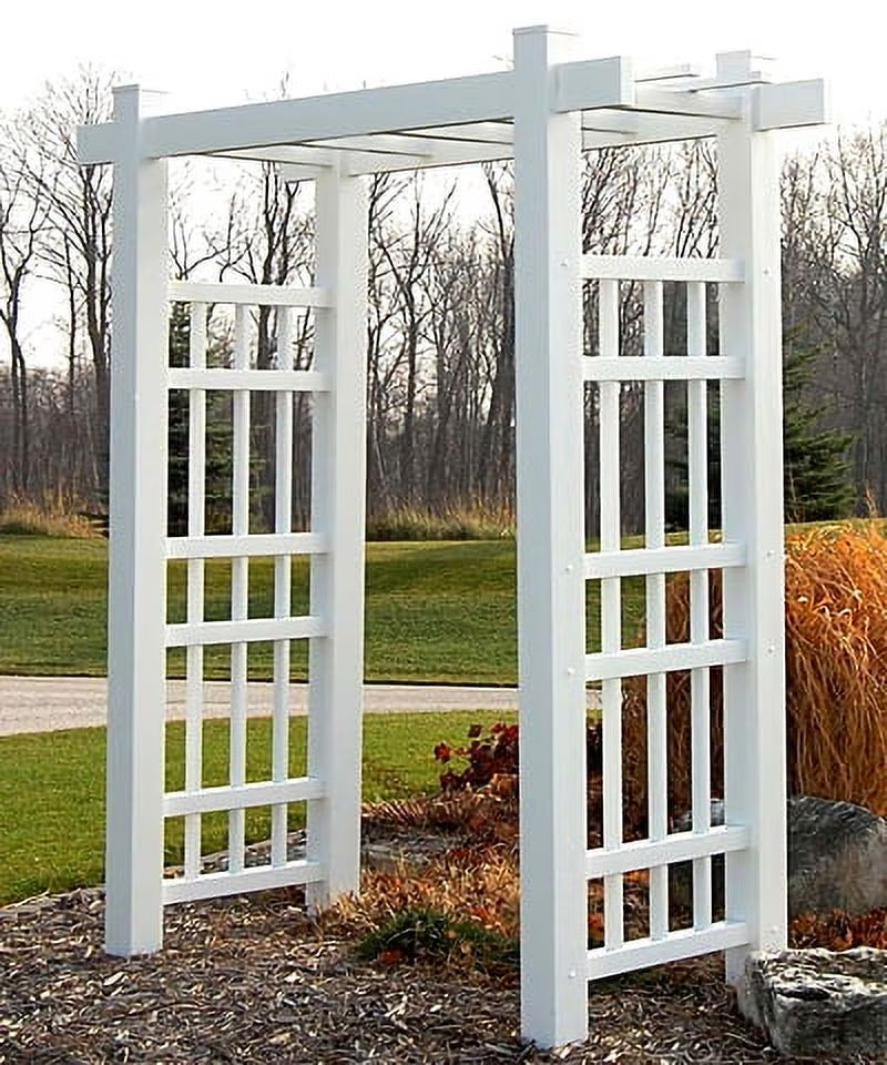 Nouveauté 2026 – Tonnelle en vinyle blanc DuraTrel Windsor , 72 po x 85 po