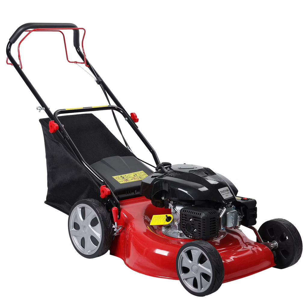 Nouveauté 2026 – Tondeuse à gazon Lawn , autotractée, moteur essence 141 cm3, avec réservoir d'herbe de 50 L et grandes roues