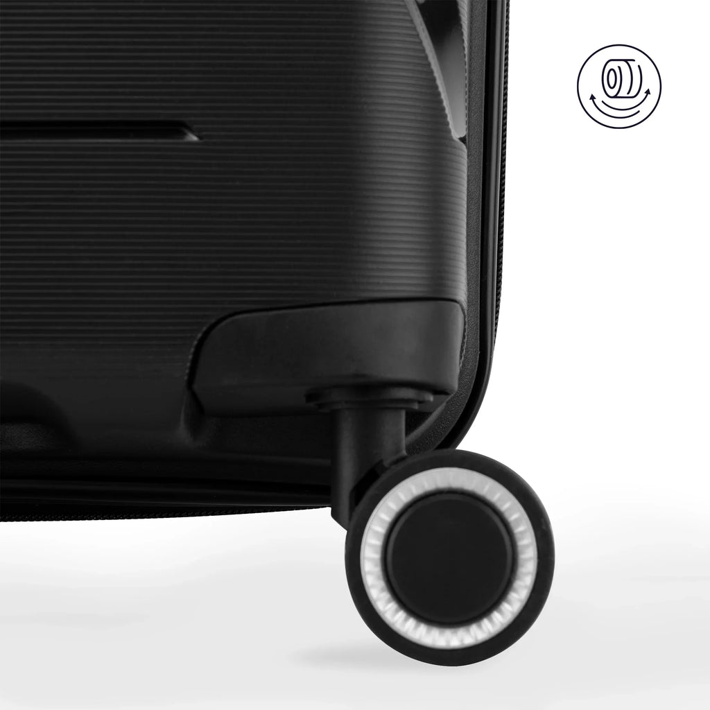 Nouveauté 2026 – Lot de 2) : valise rigide PUR by iFLY 28" noire, format enregistrement, noire