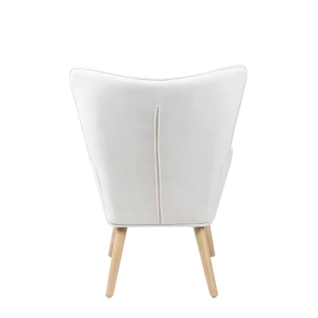 Nouveauté 2026 – Fauteuil d'appoint moderne avec pieds en bois massif et dossier haut à oreilles, ensemble de fauteuil avec repose-pieds, fauteuil confortable pour salon, salle de lecture, chambre, patchwork coloré