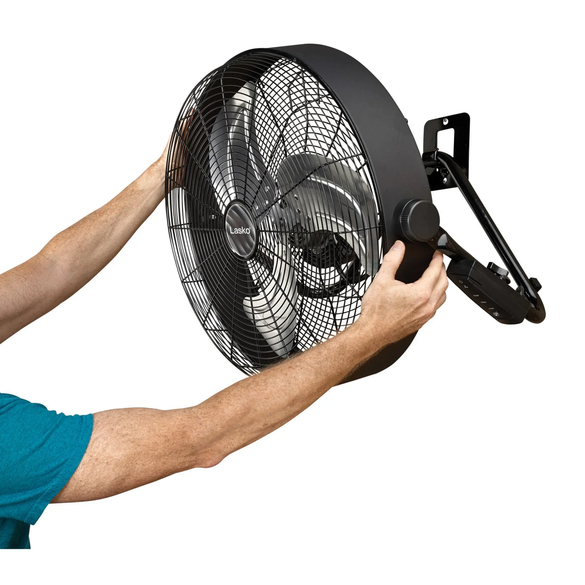 Nouveauté 2026 – Ventilateur sur pied haute vitesse Lasko Max Performance , option de montage mural, gris, H20610