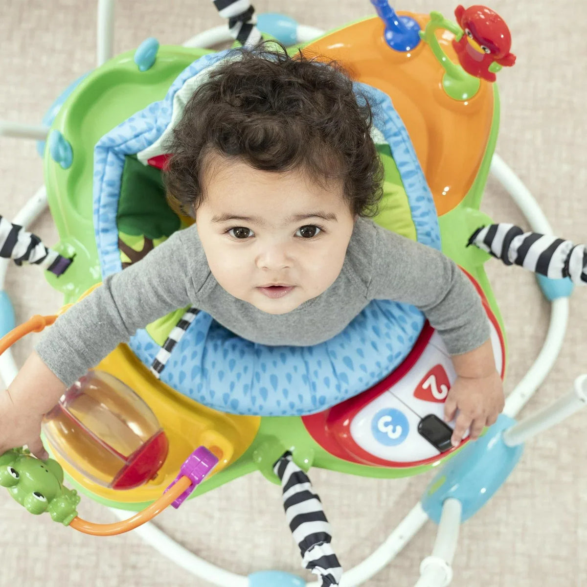 Nouveauté 2026 – Sauteur d'activités Baby Einstein Neighborhood Friends avec lumières et mélodies