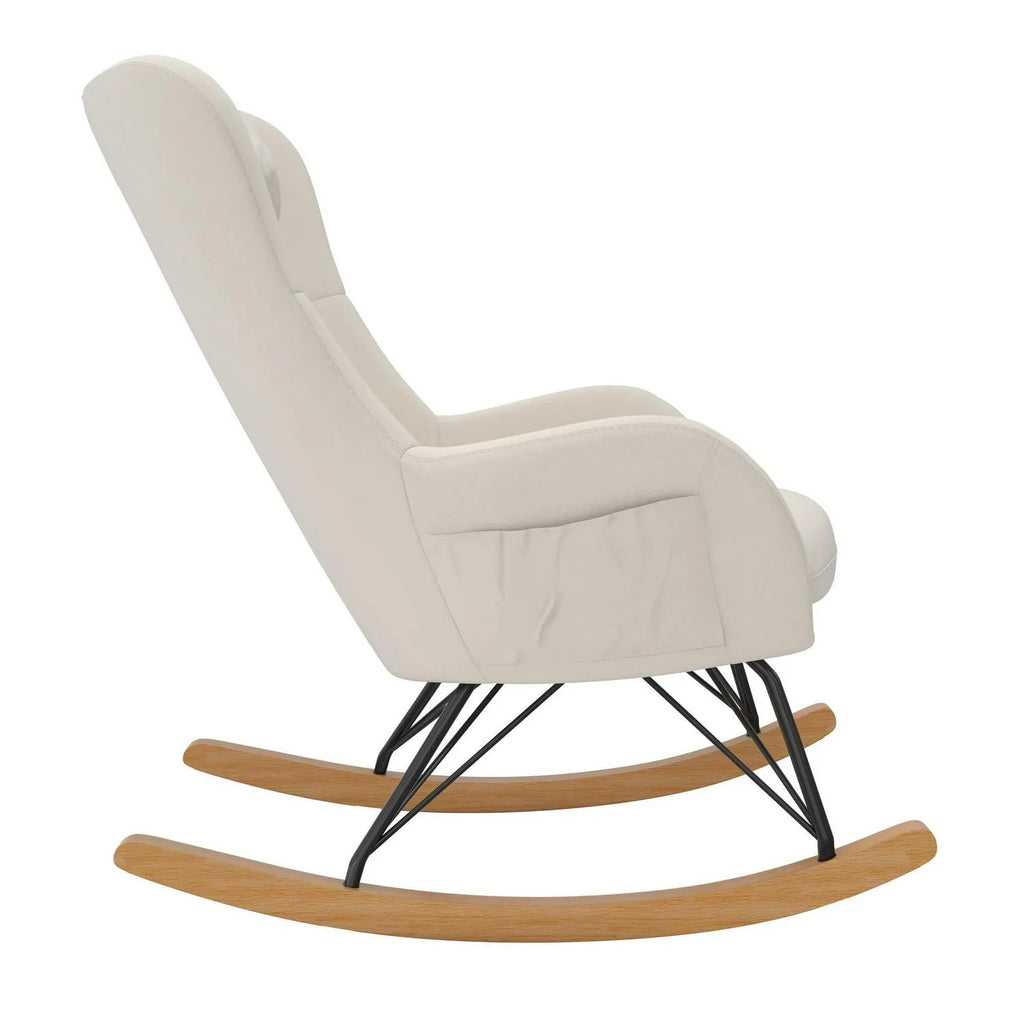 Nouveauté 2026 – Transat Baby Relax Robbie avec poches de rangement. Lin beige