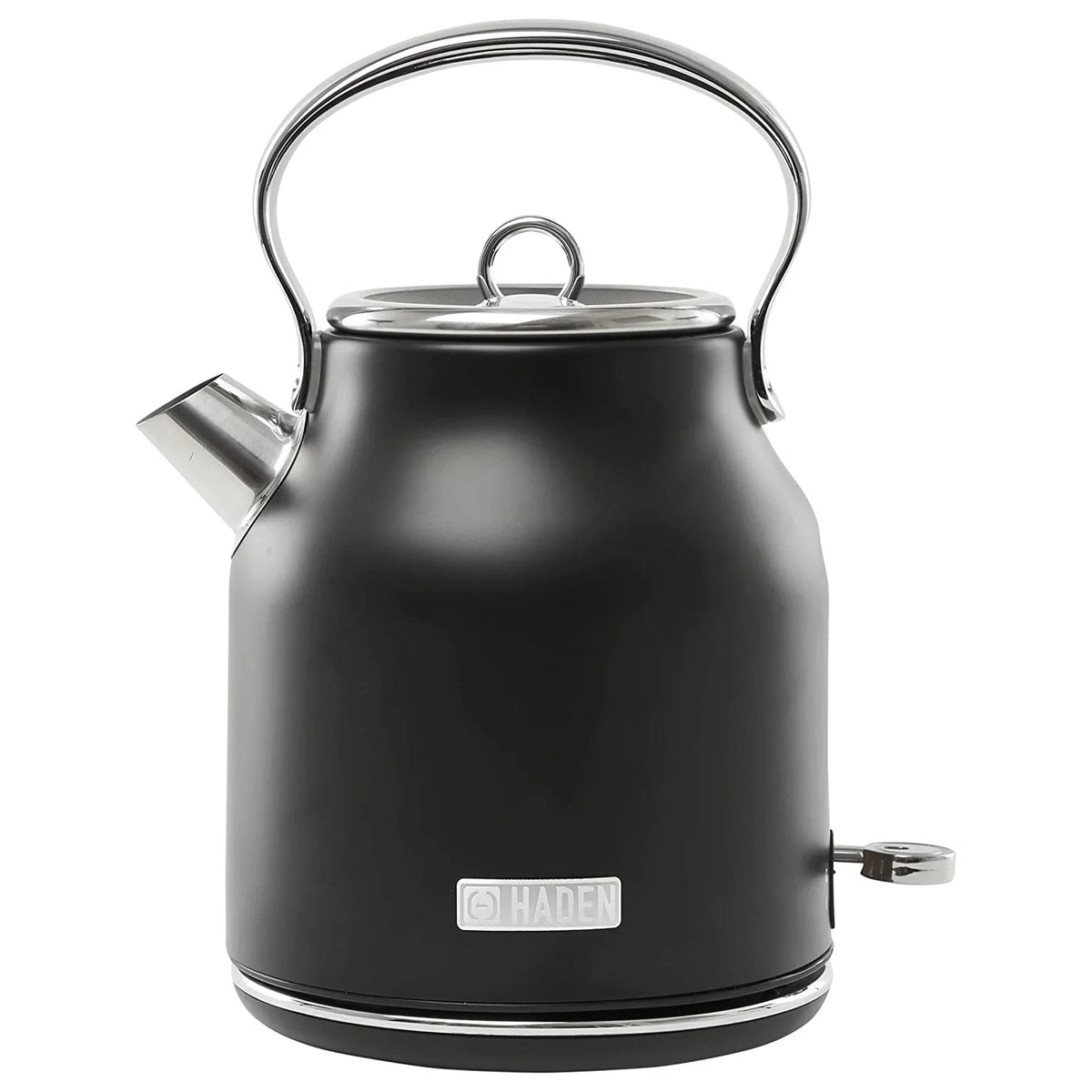 Nouveauté 2026 – Bouilloire électrique Haden Heritage 1500 1,7 W , finition noir mat avec accents cuivrés