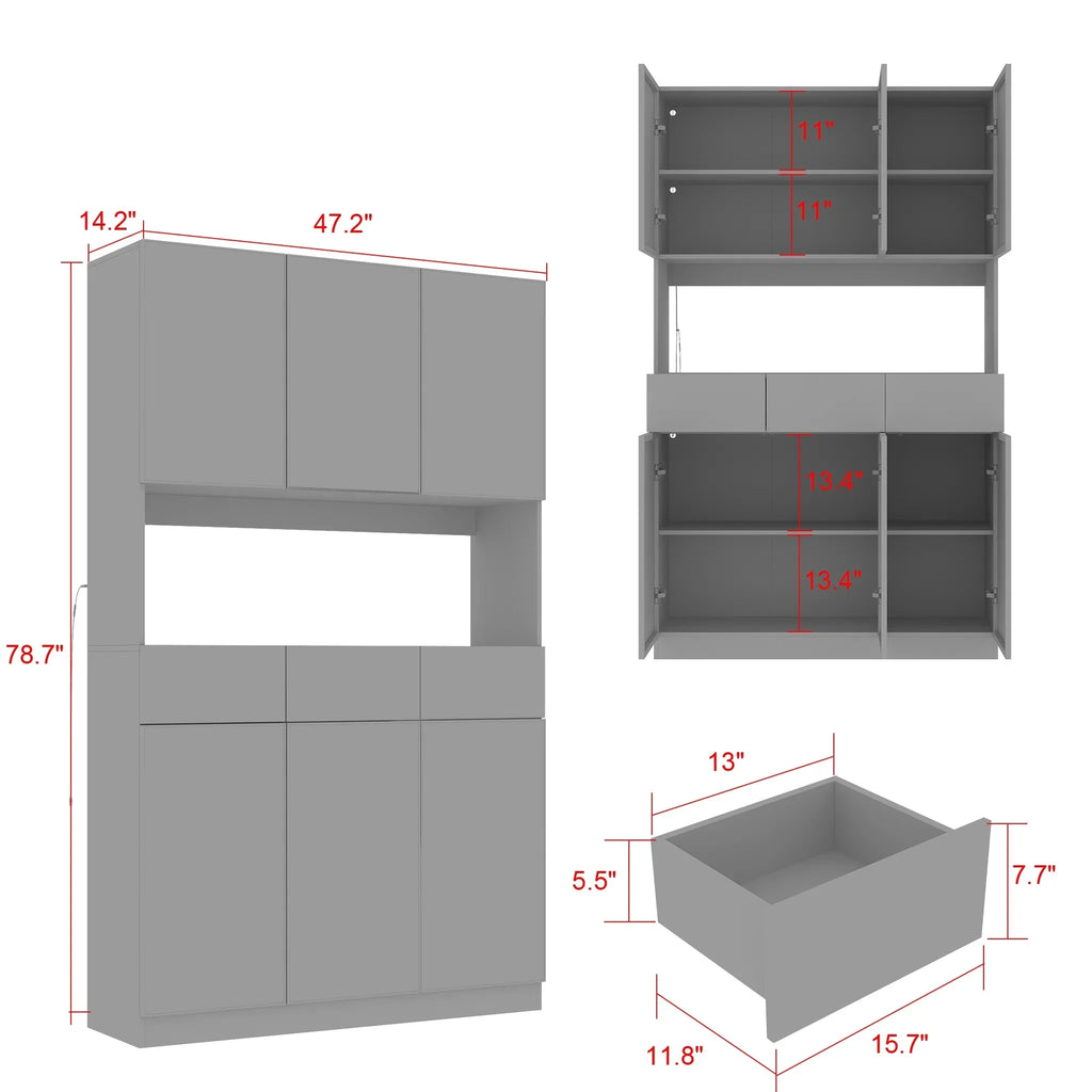 Nouveauté 2026 – Bibliothèque/organisateur KULAGAGA avec éclairage LED, vitrine robuste avec porte vitrée pour salon, 80 cm de large