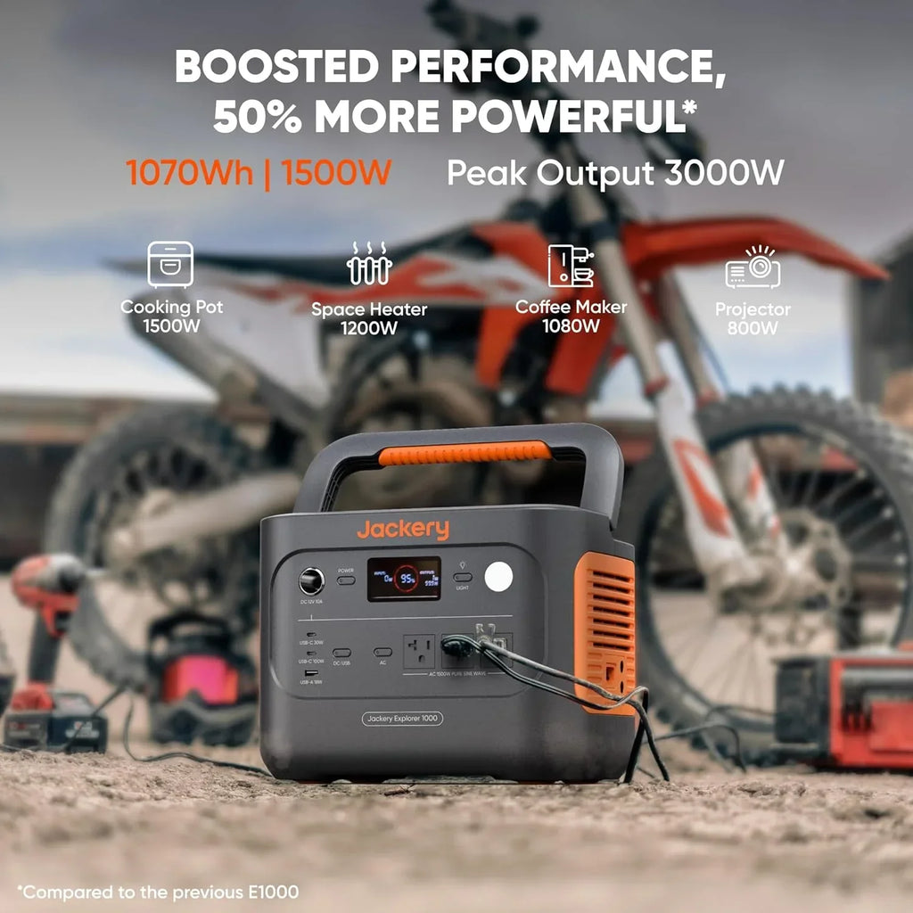 Nouveauté 2026 – Générateur solaire Jackery 1000 v2 (nouveauté 2024), station d'alimentation portable de 1060 Wh avec panneau solaire de 200 W