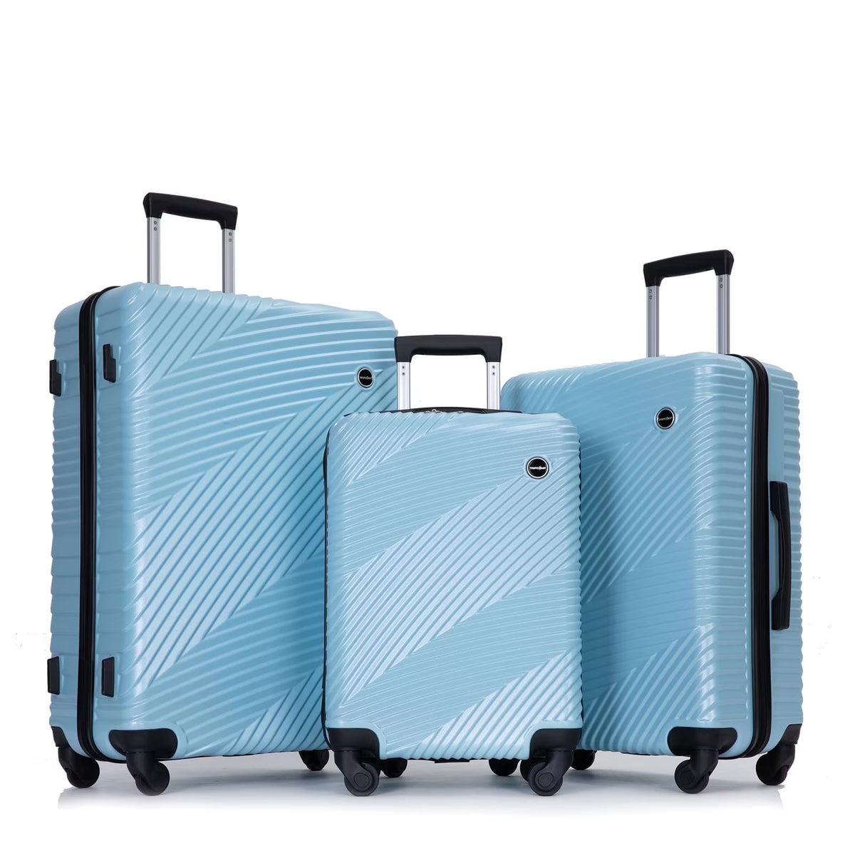 Nouveauté 2026 – Ensemble de 3 valises Tripcomp , valise rigide légère à roulettes multidirectionnelles 20 po, 24 po, 28 po (bleu