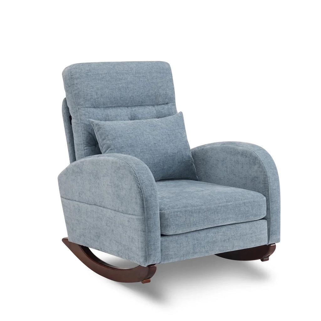 Nouveauté 2026 – Fauteuil à bascule Ktaxon , fauteuil de lecture inclinable, confortable, revêtu de velours peluche, canapé à bascule une place, beige, idéal pour le salon, la chambre d'enfant ou la chambre à coucher