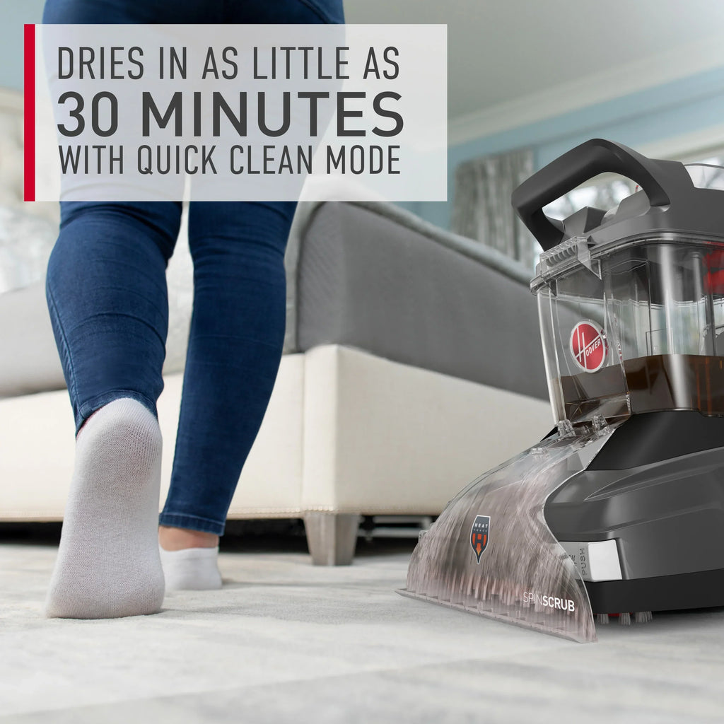 Nouveauté 2026 – Hoover PowerScrub XL, nettoyeur de tapis vertical, shampouineuse pour tapis, moquettes et tissus d'ameublement, séchage rapide, accessoire pour tissus d'ameublement, FH68010
