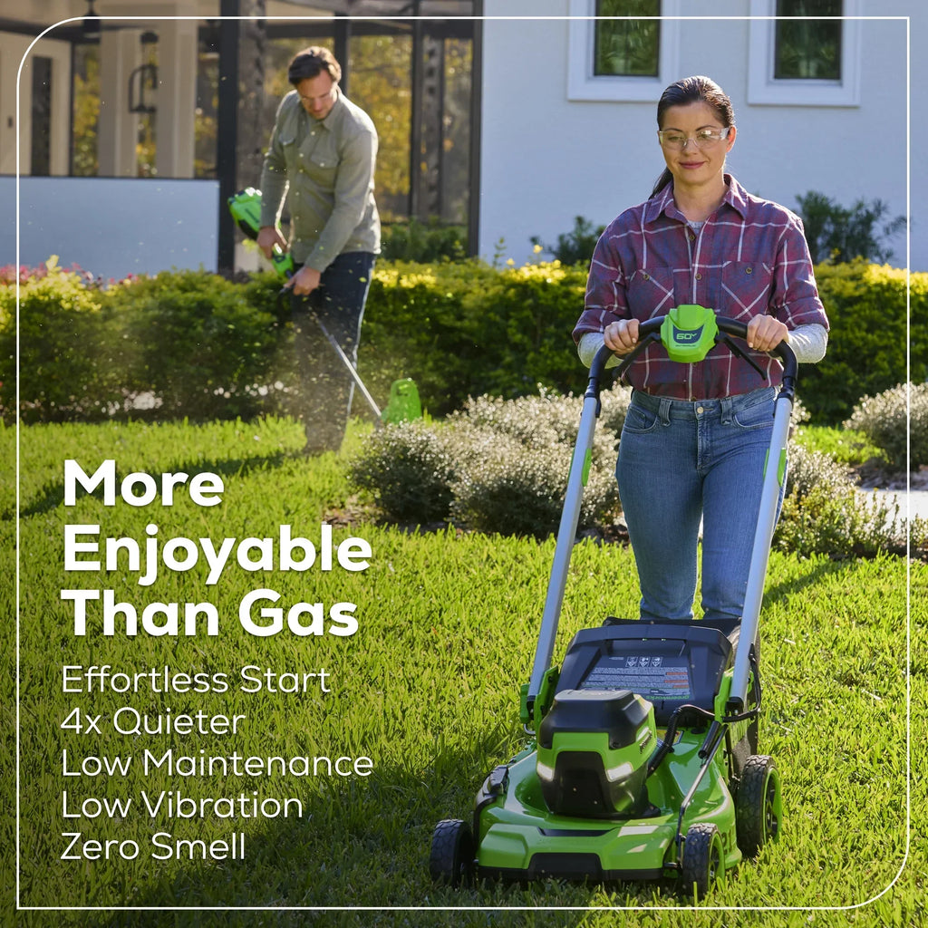Nouveauté 2026 – Tondeuse à gazon autotractée Greenworks 60V 21" avec (1) batterie 8,0 Ah et chargeur rapide 2546402