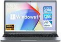 Nouveauté 2026 – Ordinateur portable SGIN 15,6 pouces : 12 Go de RAM DDR4, SSD de 512 Go, Windows 11, processeur Intel Celeron N5095A, écran Full HD 1920 x 1080
