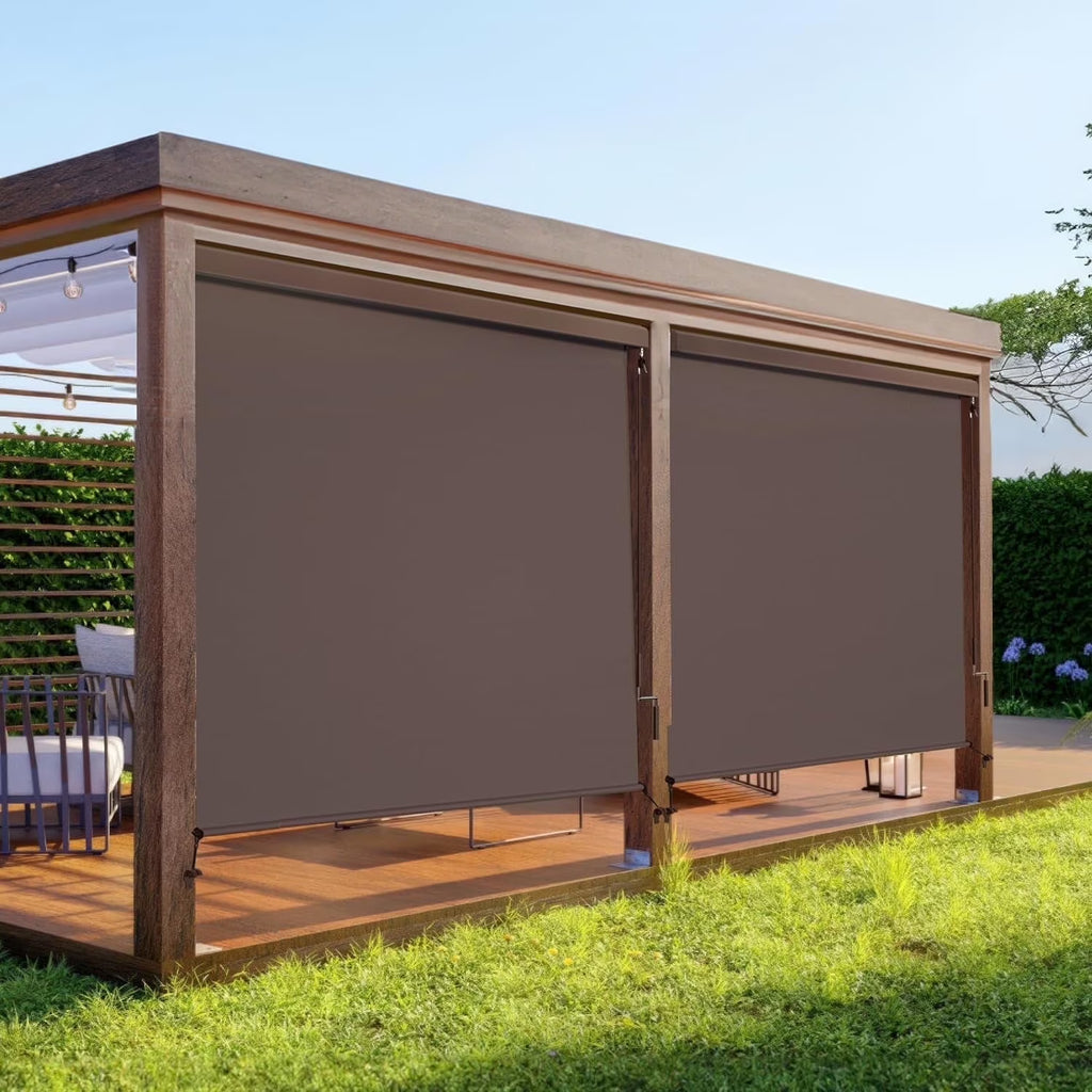Nouveauté 2026 – Store enrouleur extérieur Superjoe pour terrasse, store occultant sans cordon, imperméable, protection UV, 122 cm x 183 cm
