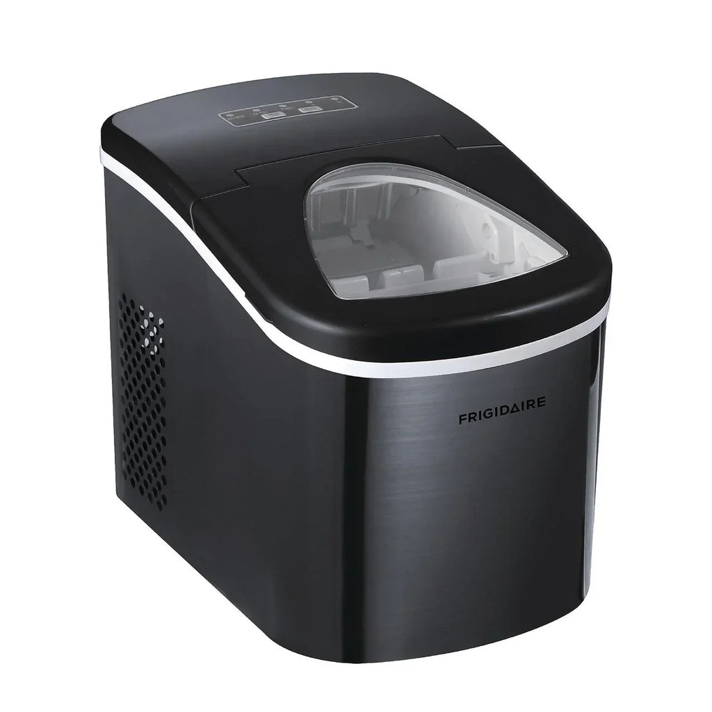 Nouveauté 2026 – Machine à glaçons portable autonettoyante Frigidaire , acier inoxydable noir, (EFIC117-Ssblack_Sc