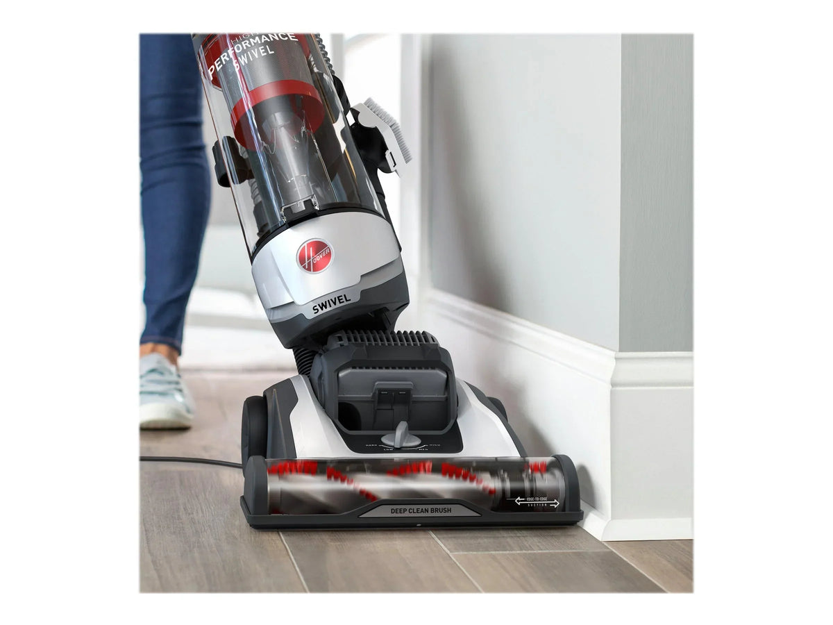 Nouveauté 2026 – Aspirateur vertical sans sac Hoover , haute performance, compatible avec les animaux domestiques, design pivotant, avec brosse à poussière, tube d'extension, filtre HEPA, suceur plat et outil pour tissus d'ameublement, 110 V, rouge/g