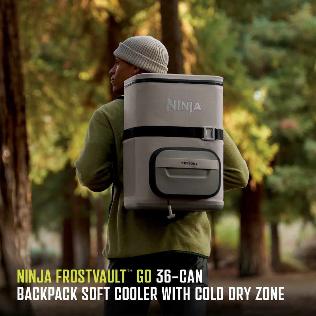 Nouveauté 2026 – Glacière souple Ninja Outdoor FrostVault Go 24 canettes avec zone froide et sèche, bleu bord de lac - FF124NV