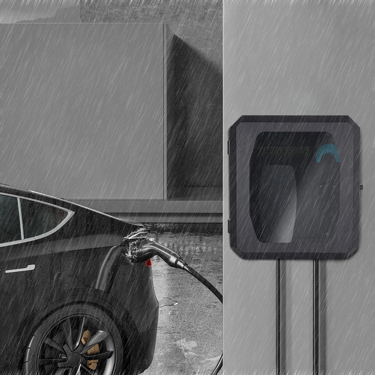 Nouveauté 2026 – Boîtier de recharge mural pour véhicule électrique, compatible avec les chargeurs Tesla pour intérieur et extérieur (noir foncé
