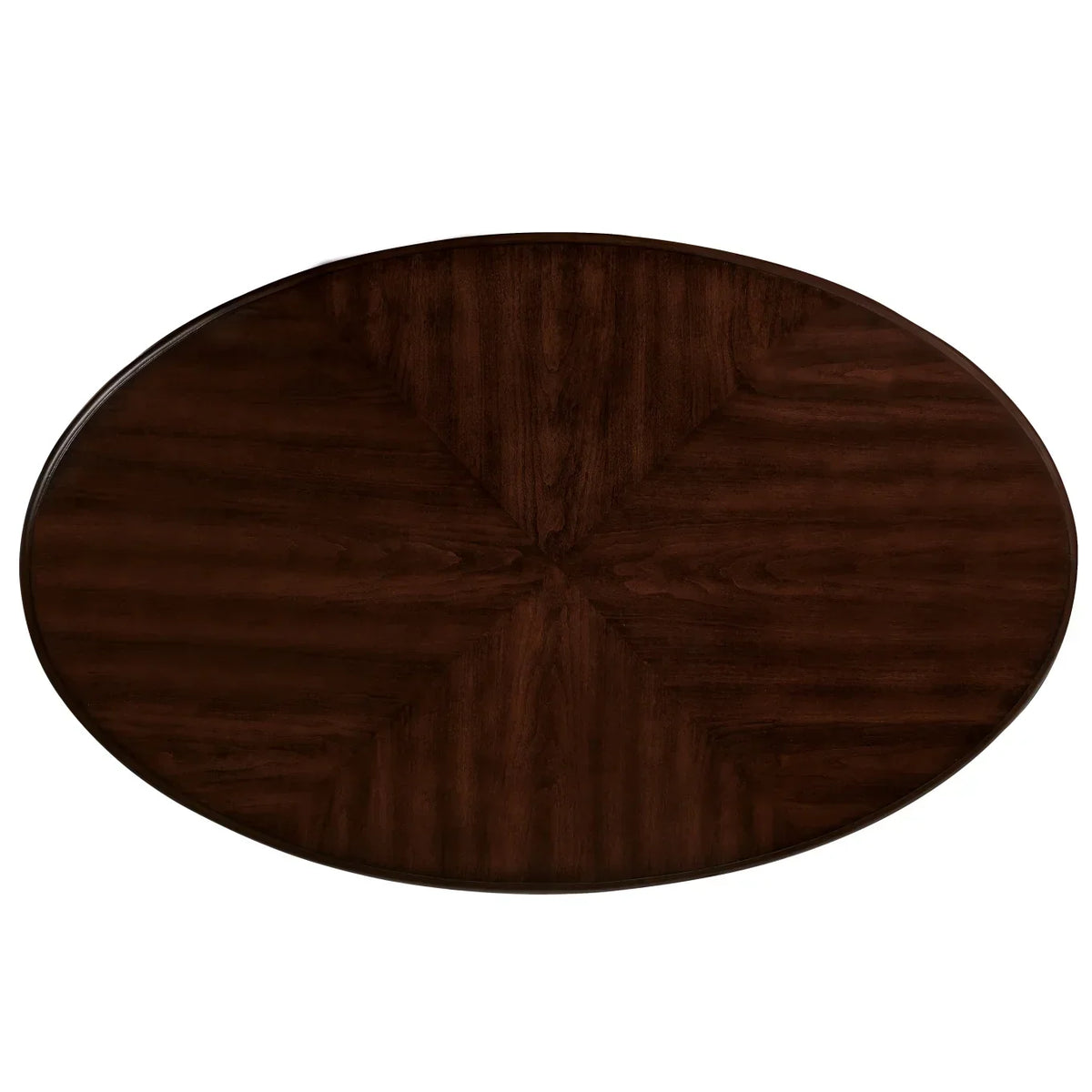 Nouveauté 2026 – Table basse ovale 42" avec étagère de rangement, table basse à deux niveaux en bois massif, style rétro traditionnel pour salon, supporte jusqu'à 181 kg, couleur cerisier
