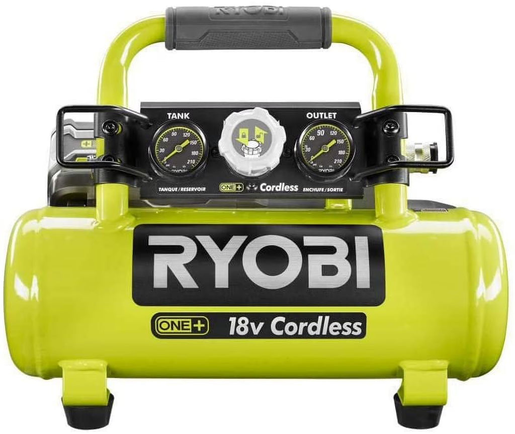 Nouveauté 2026 – Compresseur d'air portable sans fil Ryobi ONE+ 18 volts, 1 gallon (outil seul