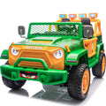 Nouveauté 2026 – Joyracer , véhicule électrique 24 volts pour enfants de 3 à 8 ans, sous licence Angry Birds, avec télécommande, pelle, Bluetooth, phares et roues motorisées. Convient aux enfants jusqu'à 60 kg (130 lbs). Couleur verte