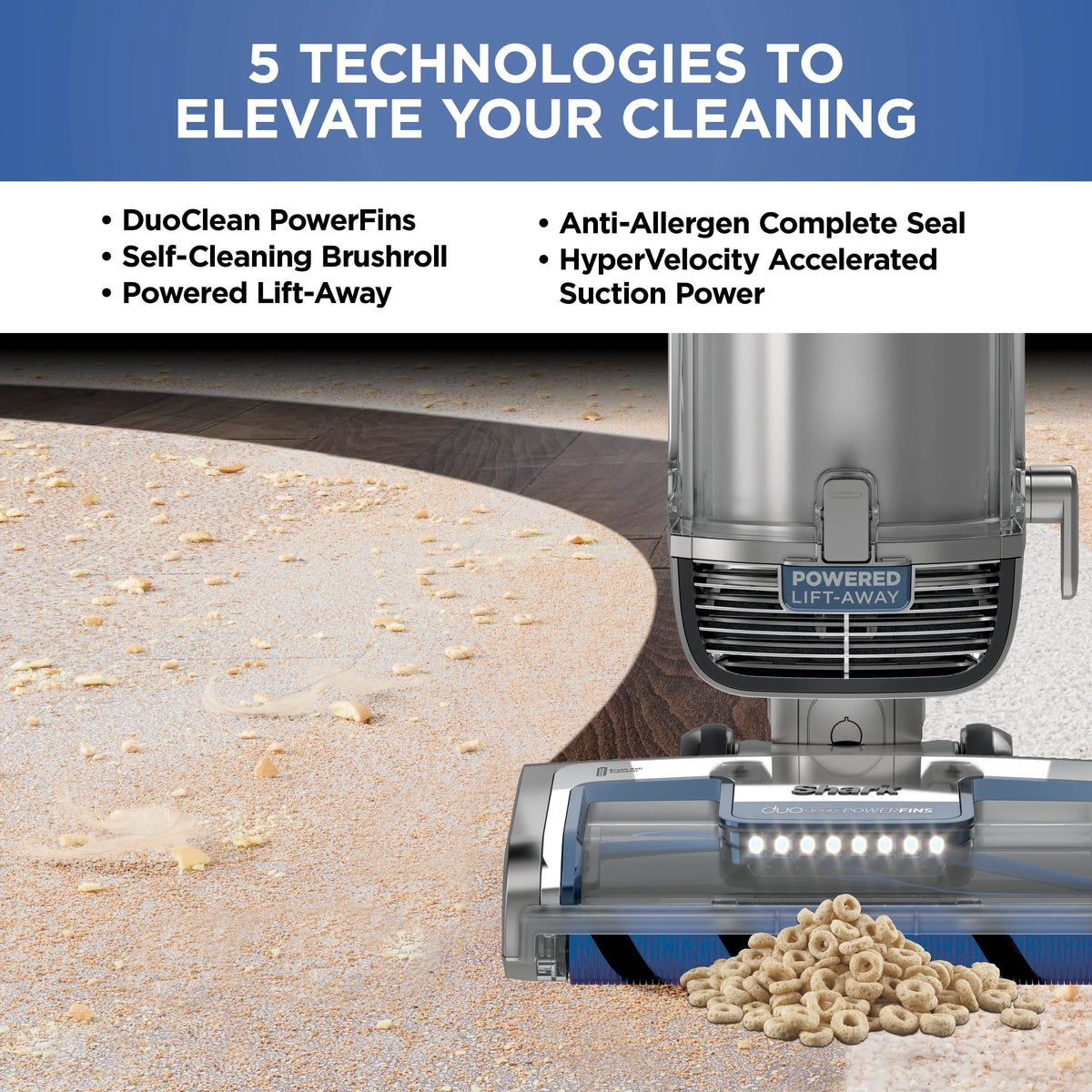 Nouveauté 2026 – Aspirateur vertical Shark Vertex DuoClean PowerFin , avec système Lift-Away™ et brosse autonettoyante, AZ2000