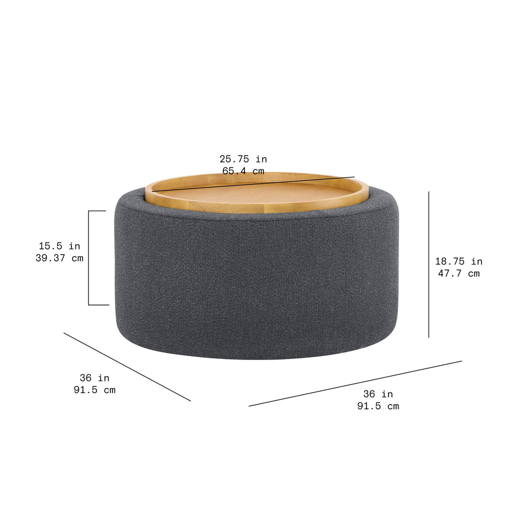 Nouveauté 2026 – Table basse Beautiful Drew Stowaway avec rangement, par Drew Barrymore, couleur crème