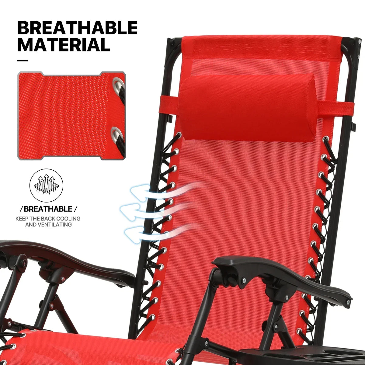 Nouveauté 2026 – Ensemble de 2 chaises MoNiBloom Zero Gravity , fauteuils de plage/terrasse pliables avec auvent et appui-tête, noirs