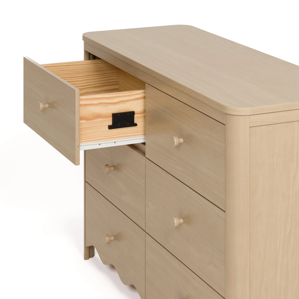 Nouveauté 2026 – Commode pour chambre d'enfant Storkcraft Casablanca 6 tiroirs, couleur sauge