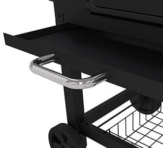 Nouveauté 2026 – Barbecue au charbon de bois robuste X-Large - 81 cm de largeur - Surface de cuisson de 5 400 cm² - Noir