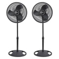 Nouveauté 2026 – Ventilateur sur pied oscillant Lasko 16" à 3 vitesses réglables, noir (paquet de 2