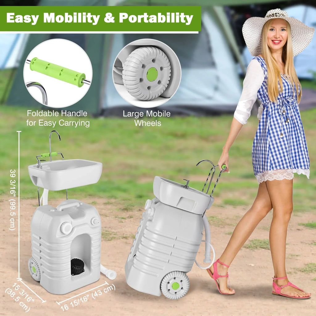 Nouveauté 2026 – Station de lavage des mains portable , lavabo sur pied, 45 L (12 gallons), pour camping et jardin