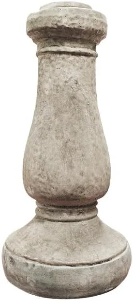 Nouveauté 2026 – Bain d'oiseaux ovale en pierre Solid Rock Stoneworks, 2 pièces, - Hauteur : 61 cm (24 po) - Pré-vieilli