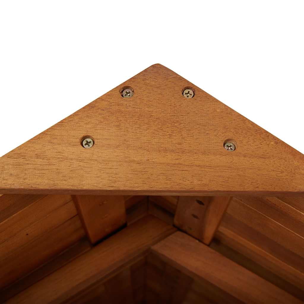 Nouveauté 2026 – Table de bar de patio vidaXL avec plateau en bois d'acacia massif, 113 x 106 x 217 cm